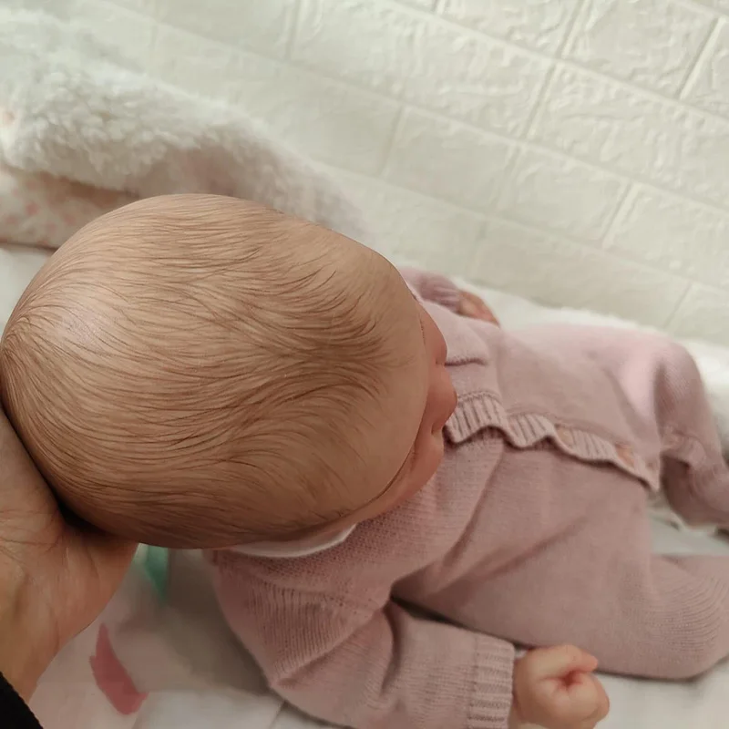 49cm já acabado boneca reborn dormindo ashia corpo macio realista bebê recém-nascido crianças brinquedos 3d pintado pele com veias visíveis