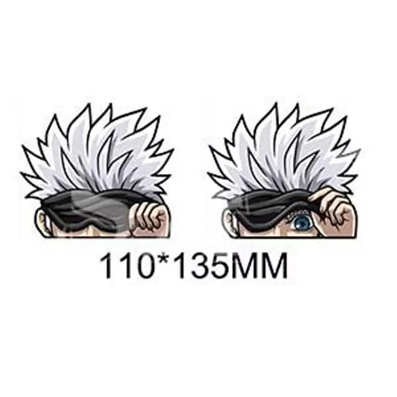 Jujutsu Kaisen, waterproof 3d gradient illusion sticker, grating card, Gojo Satoru, Ancient Jewish car sticker
