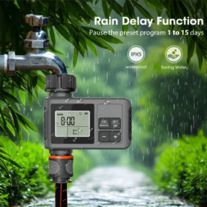 

Smart Watering Controller 1 Outlet Automatic Irrigation Water Timer Programmable Irrigation Watering System for Outdoor Lawn