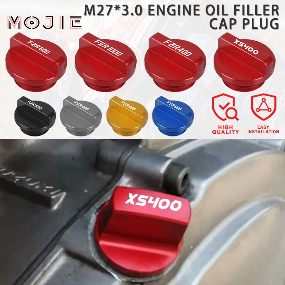 

M27*3.0 Oil Filler Cap Plug FOR YAMAHA XS400/G/SH/SJ XZ550RJ/RK XV550K VIRAGO 535 FZR400 FZR1000 FZR600 FJ1200 XJ600 GTS1000