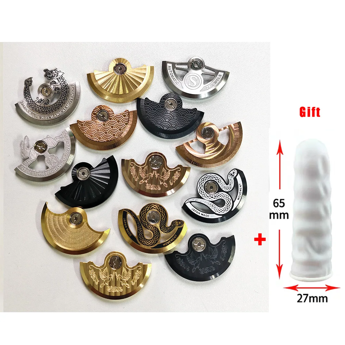 NH35 NH36 Watch Movements Oscillating Weight Rotors Compatible for NH34 NH35 NH38 4R Movements with Finger Cots