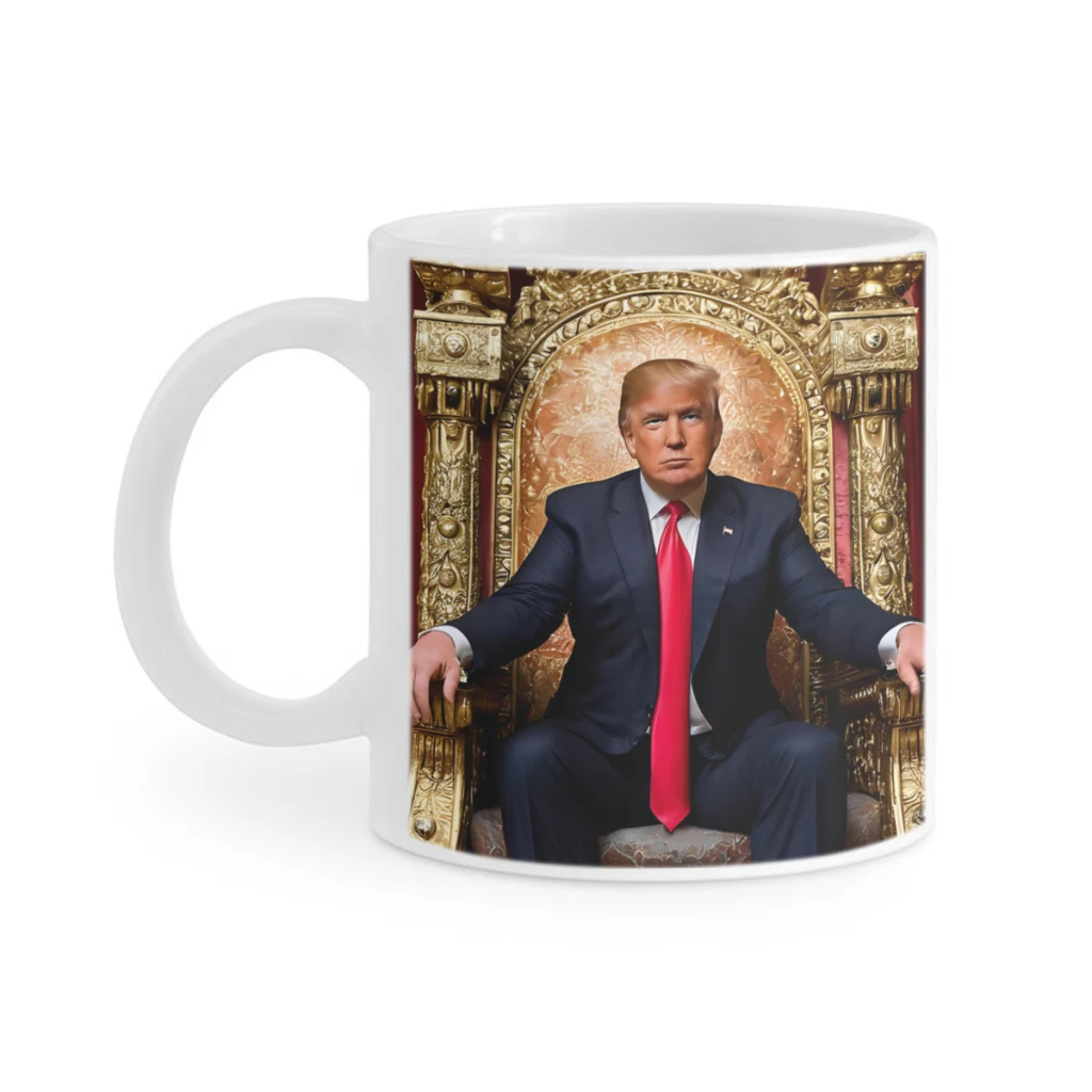 11oz Donald Trump  The Trumpian Seat Of Power 2024 Ceramic Coffee Mug For Room  Christmas Holiday Gift