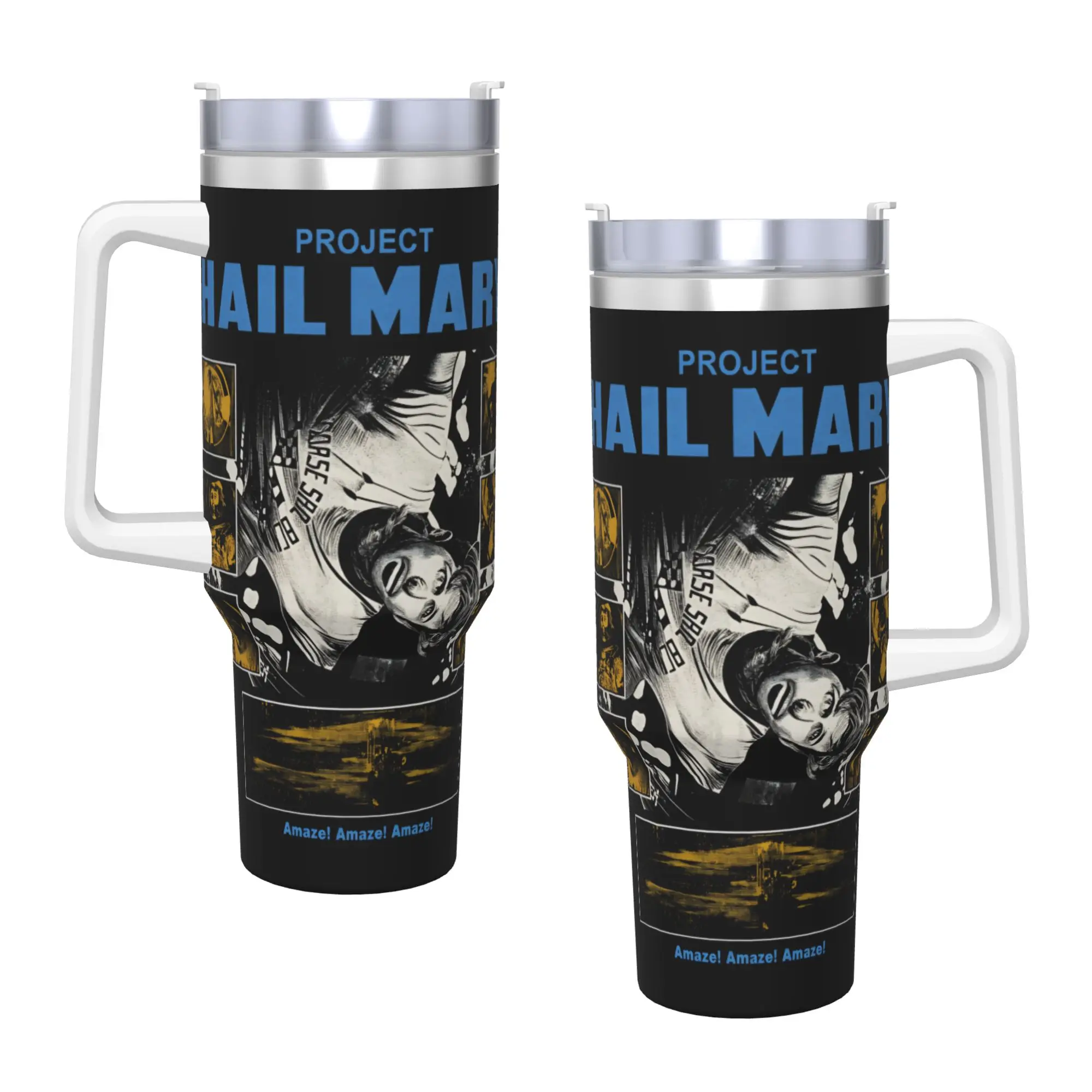 Project Hail Mary Tumbler Dr Grace Rocky Cold Drink Water Bottle Leakproof Stainless Steel Thermal Cups Custom Driving Car Mugs