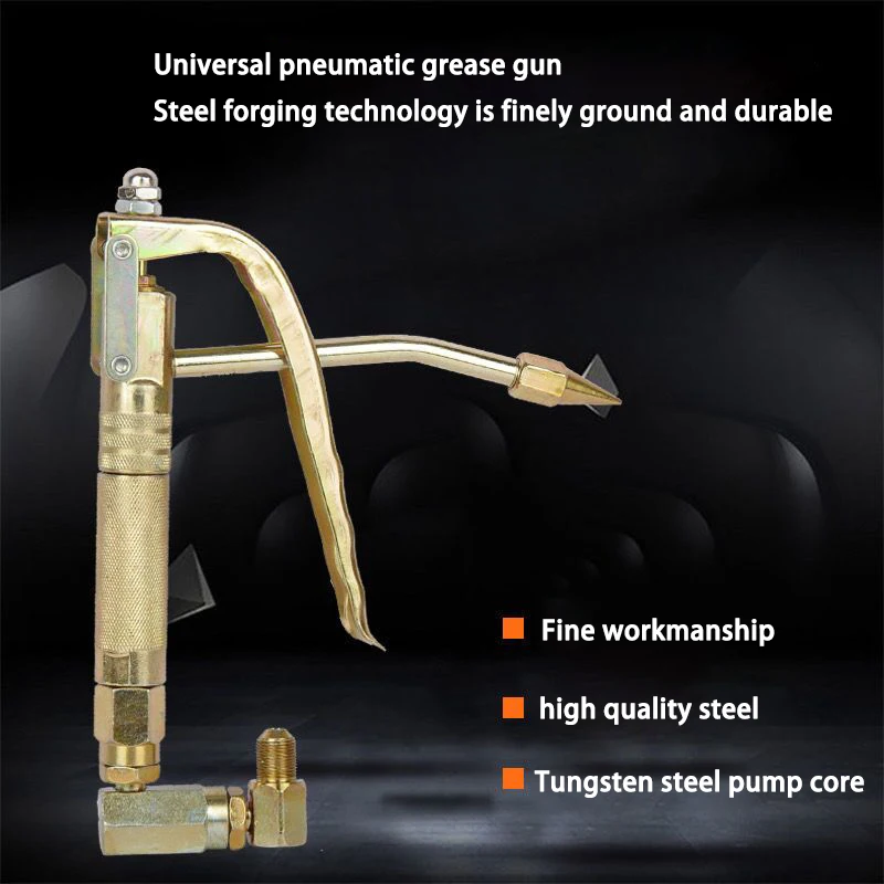 Pneumatic electric grease gun gun head universal aluminum alloy aluminum iron high pressure oiler gun head handle accessories gu