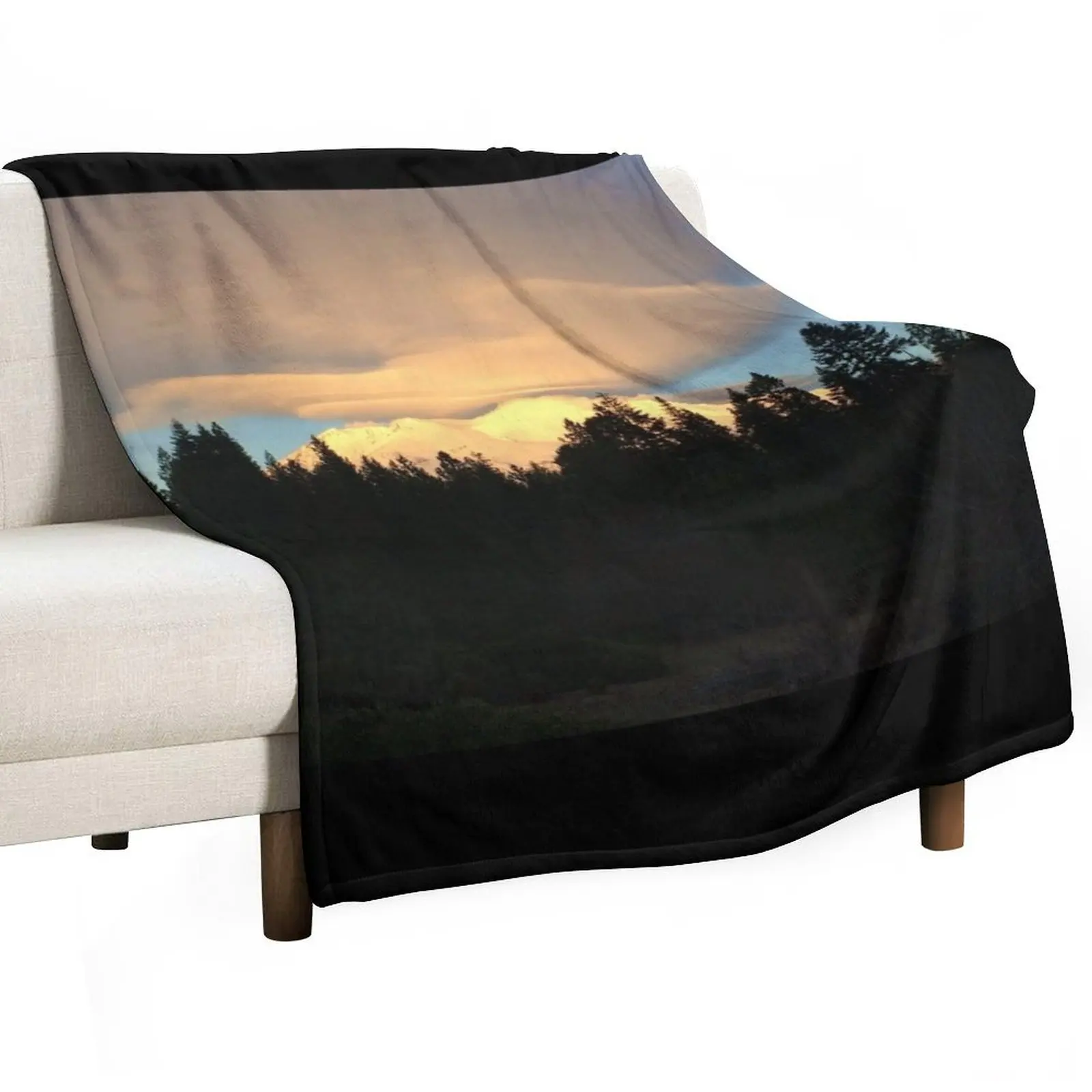 

The Magic of Mount Shasta Throw Blanket Personalized Gift Flannels Blankets