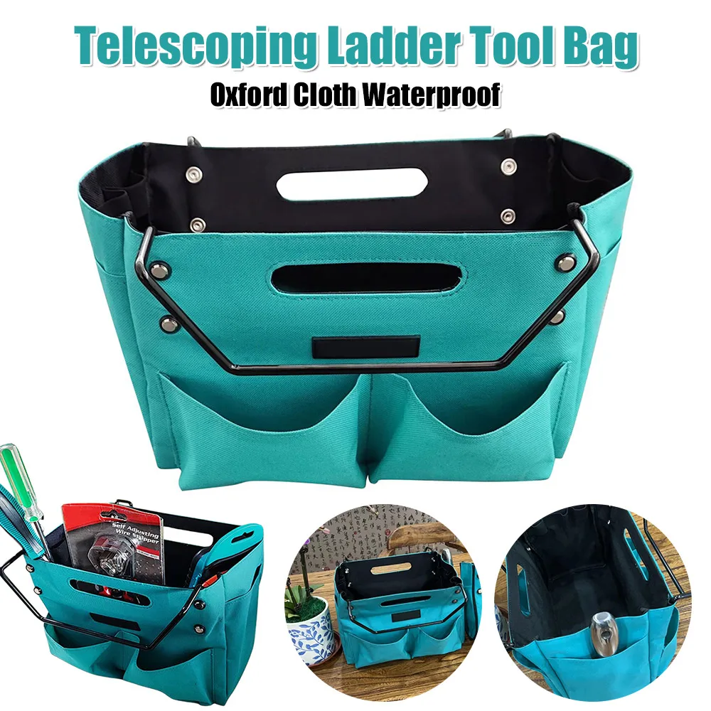 

Сумка для инструментов для телескопической лестницы, складная сумка для хранения инструментов для стремянки, многофункциональная сумка для инструментов из ткани Оксфорд, сумка электрика
