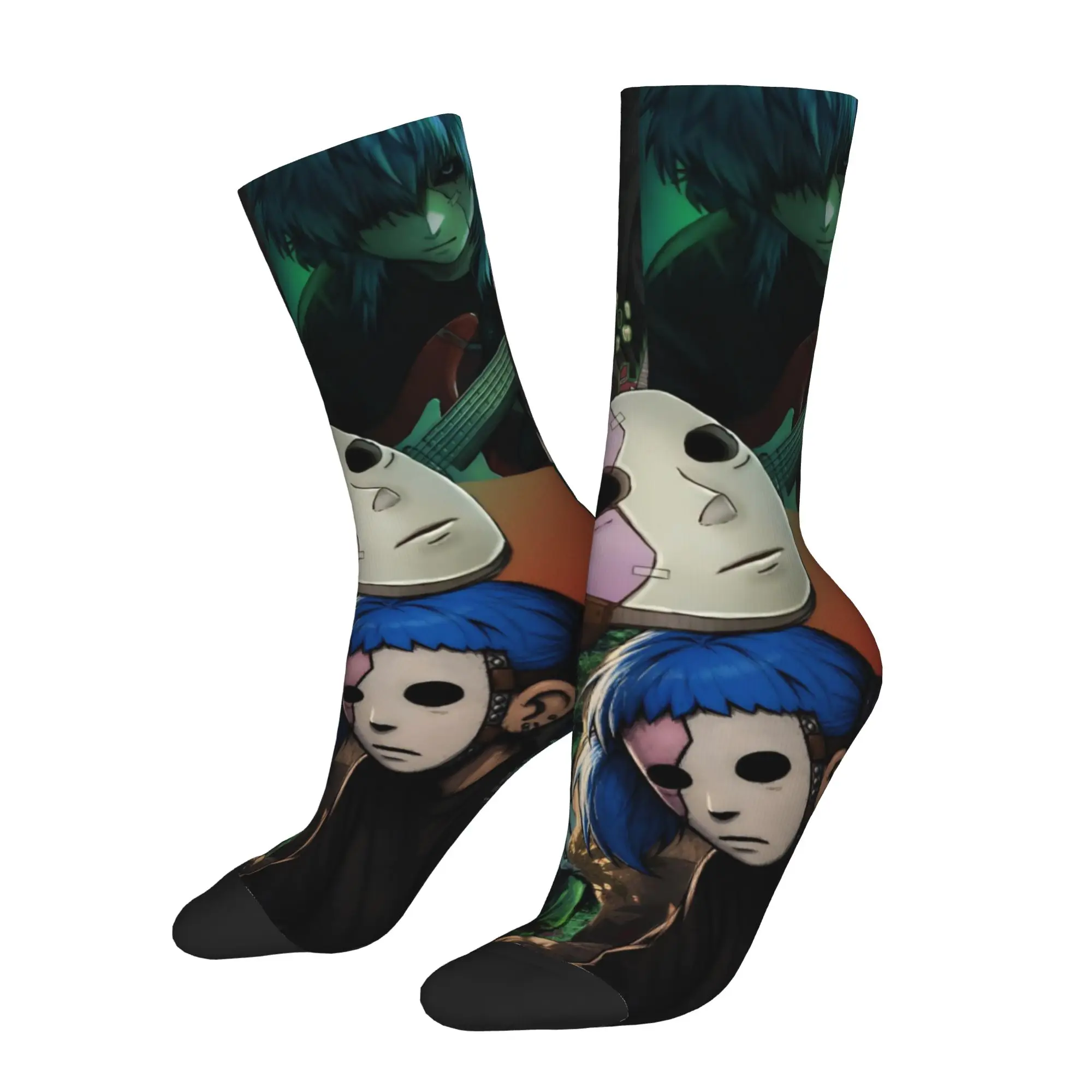 Winter Warm Retro Women Men Sally Face Horro Game Socks  Breathable Skateboard Socks