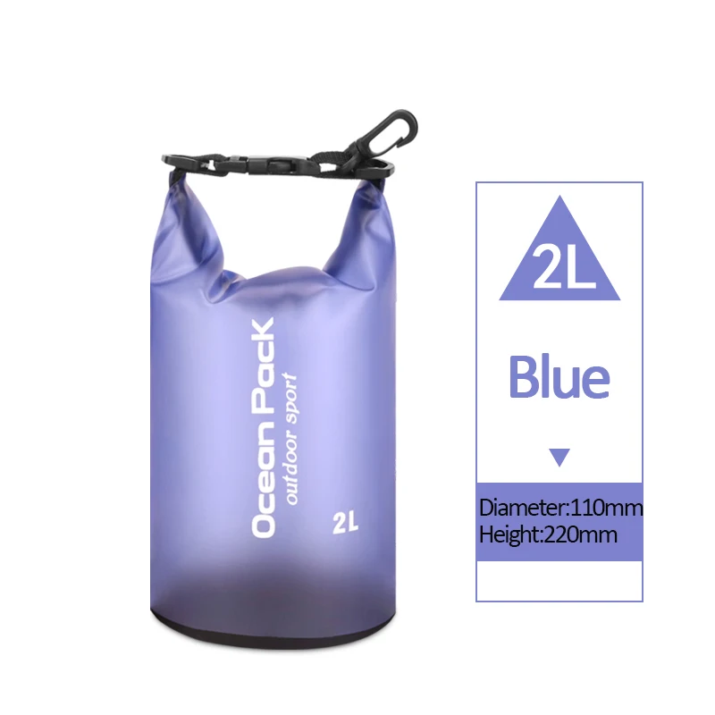 2L PVC Mesh Bags Lightweight Waterproof Dry Bag Phone Pouch Floating Boating Kayaking Camping Bags for Outdoor Swimming