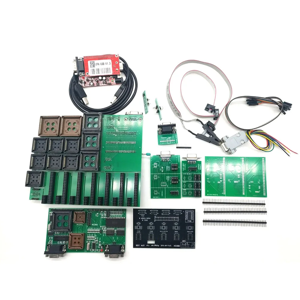 New UPA USB V1.3 Full Kit 1.3 Universal Adapter UUPA TMS NEC Eeprom Board 8 Soic Jumper Connector Cable  ECU Clip Key Programmer