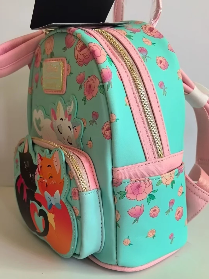 

New Loungefly Disneyaristocats Sleeping Kitten Mini Backpack Cute Anime Peripheral Backpack Children'S Leisure Bag For Children