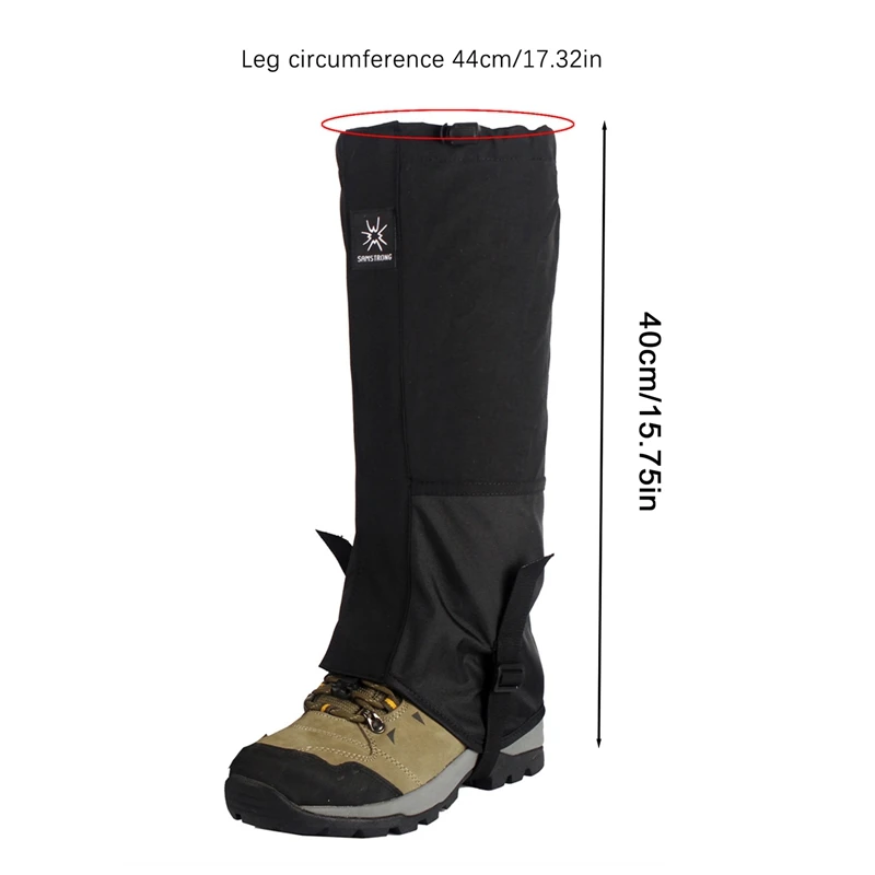 1 Pair Waterproof Leg Gaiters Hiking Trekking Gaiters Breathable Legging Skiing Shoes Cover Legs Protection Guard For Camping image 2