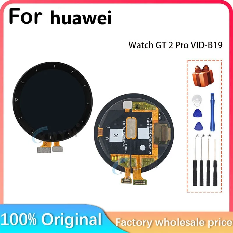 For Huawei Watch GT 2 Pro VID-B19 46mm Smart Watch Bezel-less LCD Display Screen Parts Replacement Repair Use