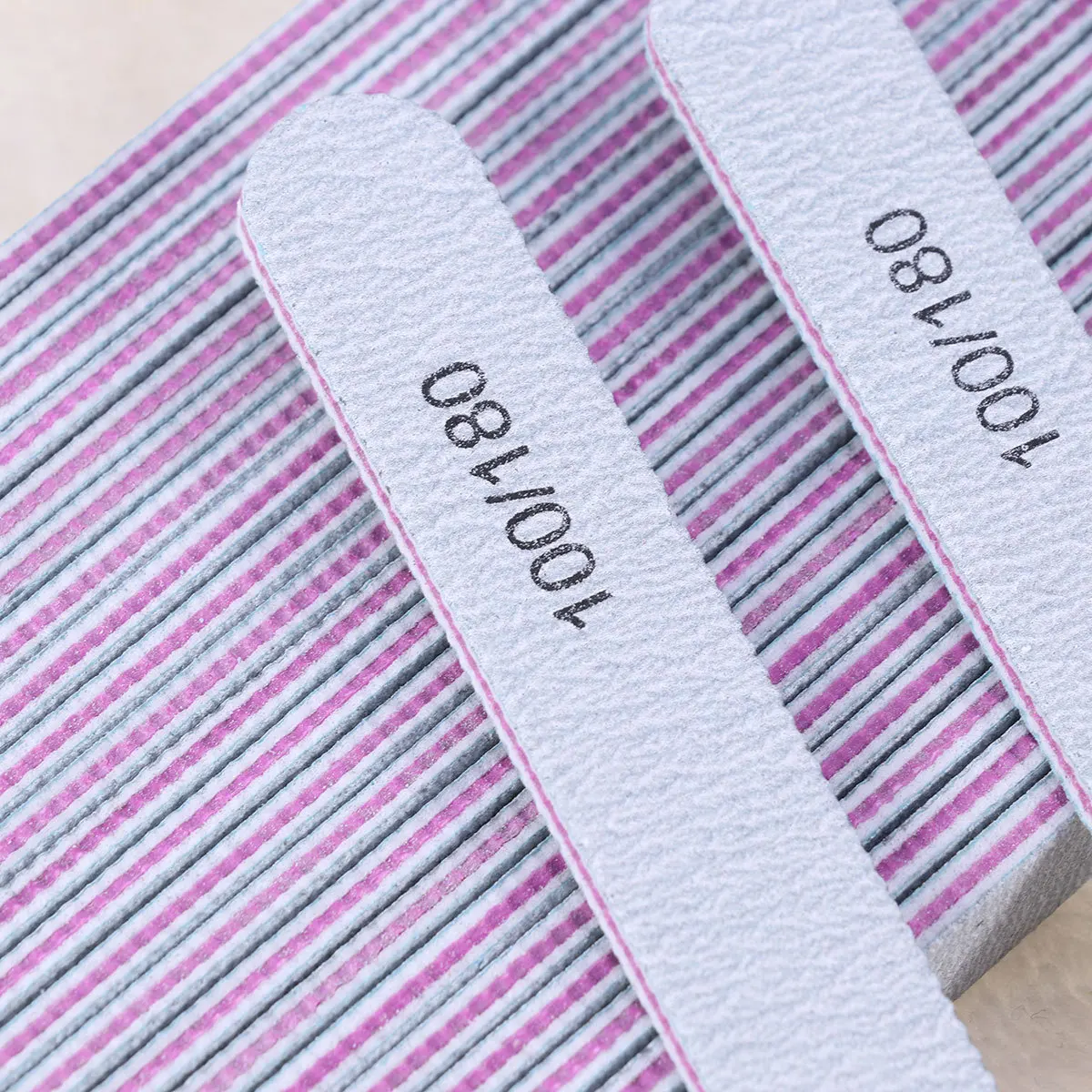 25 Stück gefräste polierte Nagelfeile, mattiertes doppelseitiges Maniküre-Werkzeug für Frau, Mädchen, Dame, Salon, natürlicher Nagelformungspuffer