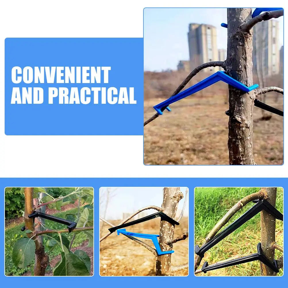 20pcs Fruit Tree Branch Spreader Pruning Tools Plastic Bending Clamps Stem Trainer Gardening Twig Clips Black Small Blue Large