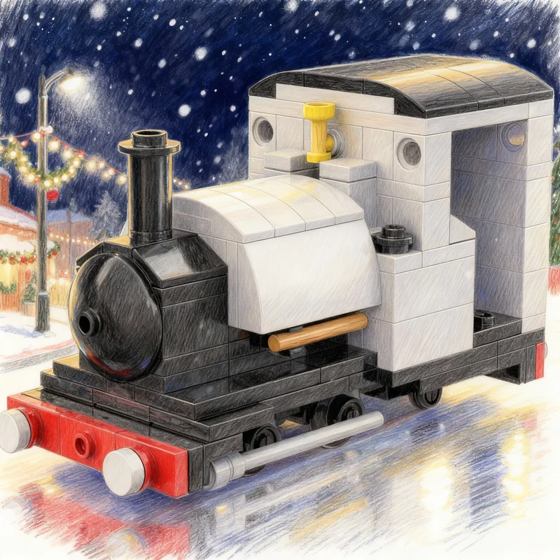 

166pcs MOC Train Edward Thomas Model Building Blocks Architecture DIY Toys Christmas Gifts Creative Idea Brick Education