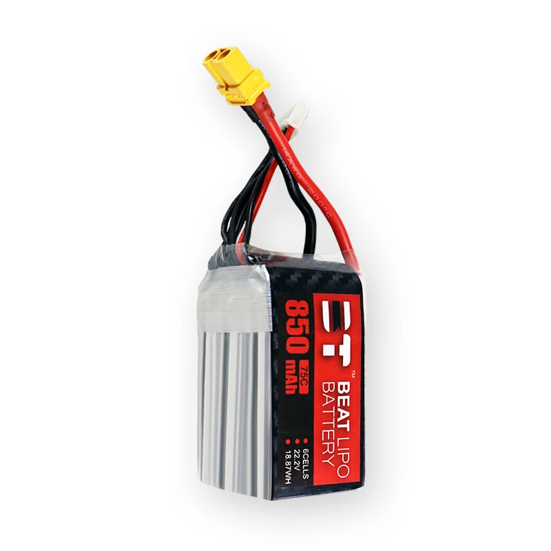 Upgrade 6s 22.2V 850mAh 75C LiPo Battery For RC Helicopter Quadcopter FPV Racing Drone Parts 22.2v Drones Battery With XT60 Plug