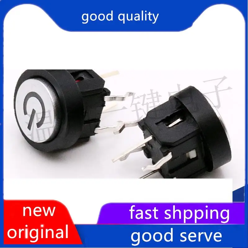 10pcs original new TS-H007 Imported Fragment Copper Foot Light Touch Key Switch 6 * 6 Red Light 4 Pin Circular Unlocked Reset