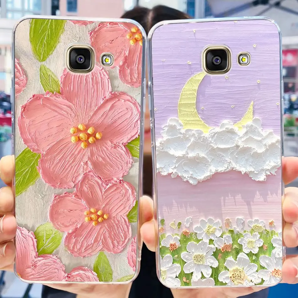 For Samsung Galaxy A5 2016 Case Samsung A5 2017 2015 A500F A520F SM-A510F Elegant Printing Soft Silicone TPU Phone Back Cover