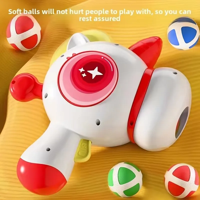 La pistola giocattolo per bambini con palla di dinosauro che può palline appiccicose catapulta è un giocattolo educativo adatto sia per ragazzi che per ragazze come