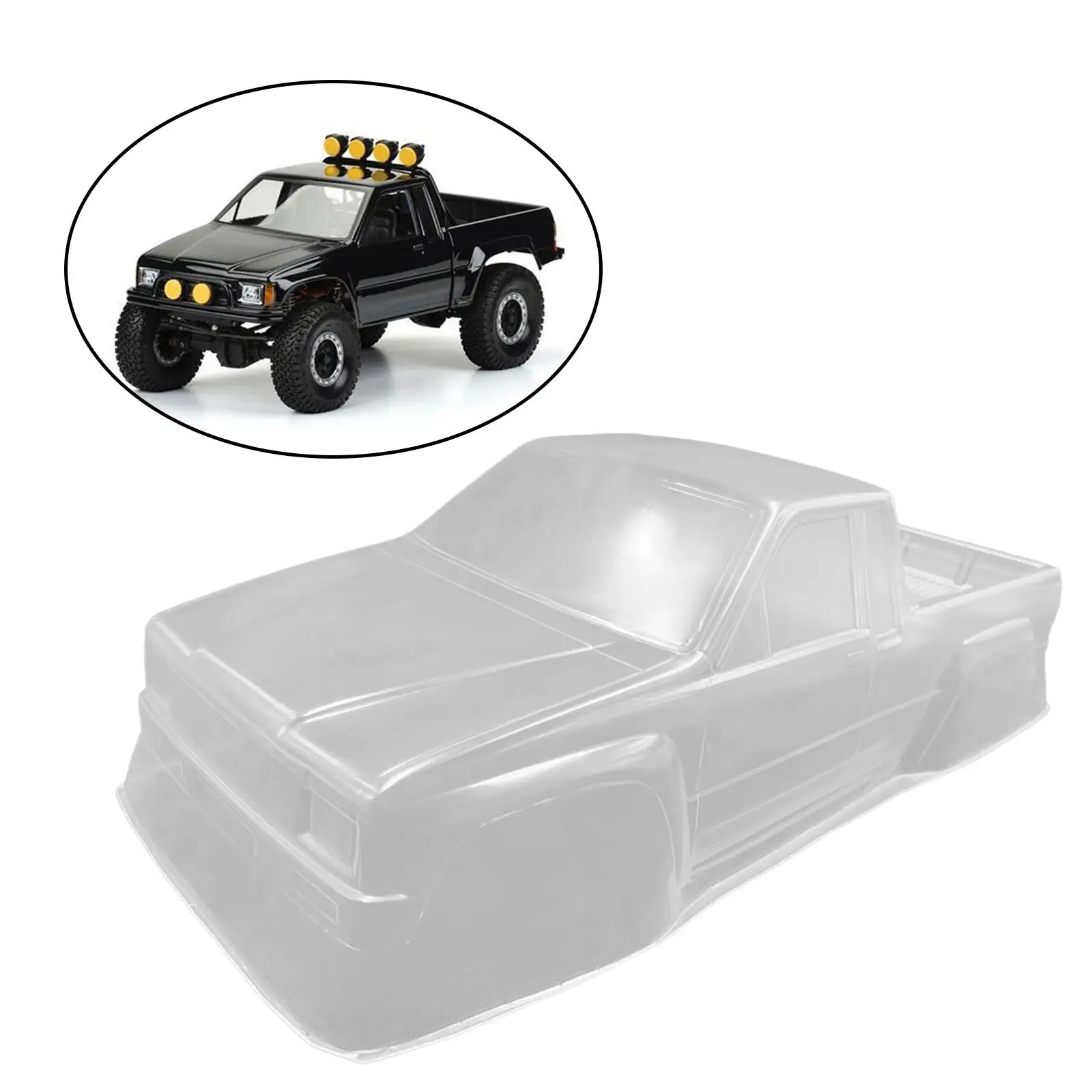 12.32'' Wheelbase Body Shell PC DIY for 1:10 Scale RC Pickup Car Spare Parts