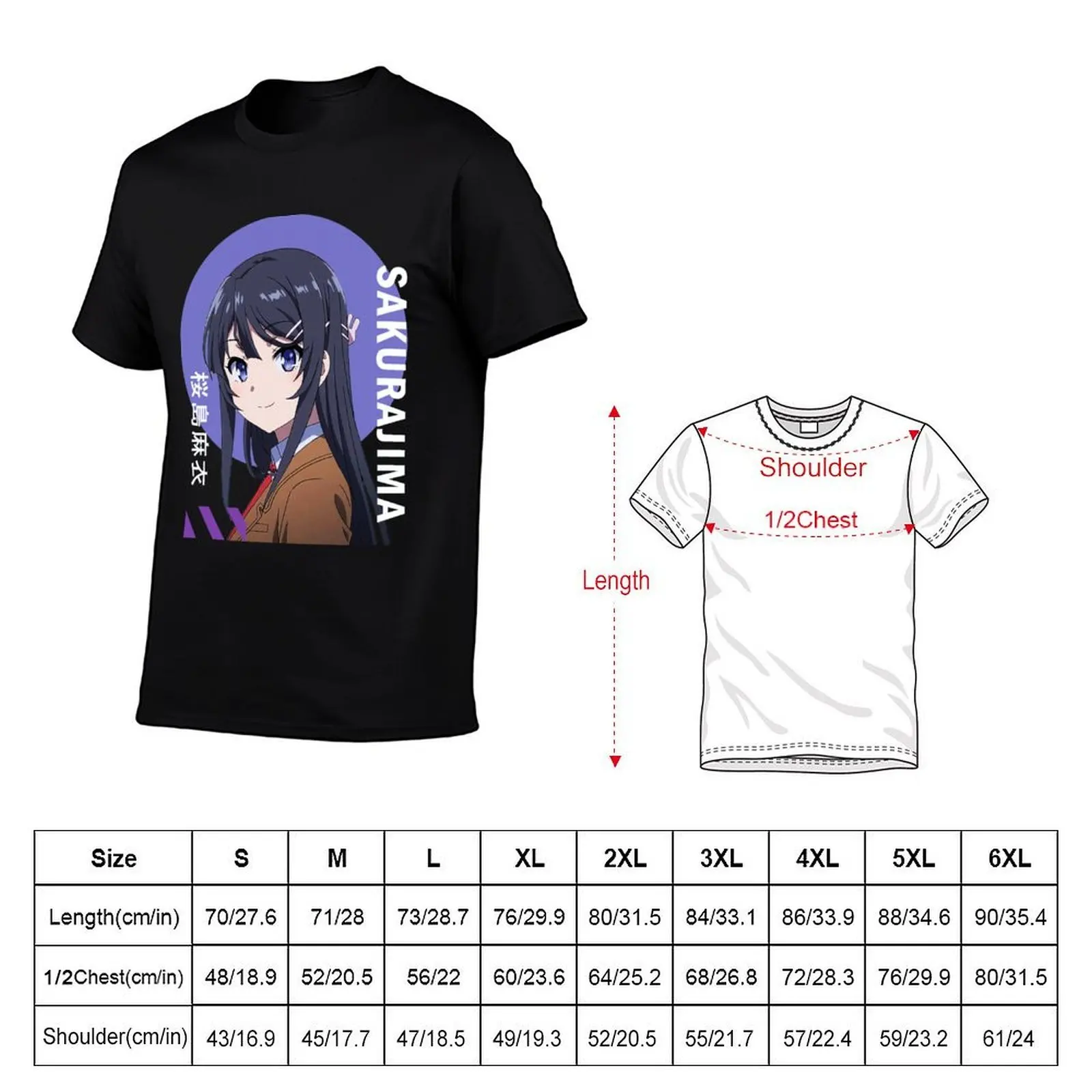sakurajima T-Shirt essential t shirt man t shirt cotton t shirts designer T-shirt