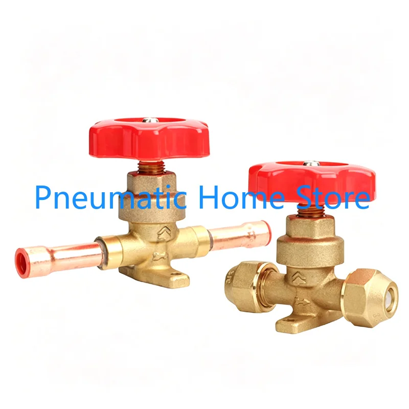 Diaphragm Split Valve Air Conditioning Cold Storage Refrigerationing Manual Valve Ccrew Solder Copper Pipe Straight Fittings