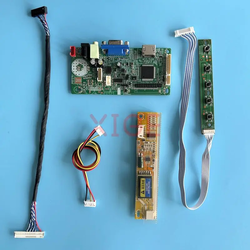 LCD Screen Driver Controller Board Fit N141X7 N141XA N141XB N141XC Kit DIY VGA Monitor HDMI-Compatible 1024*768 LVDS 30Pin 1CCFL