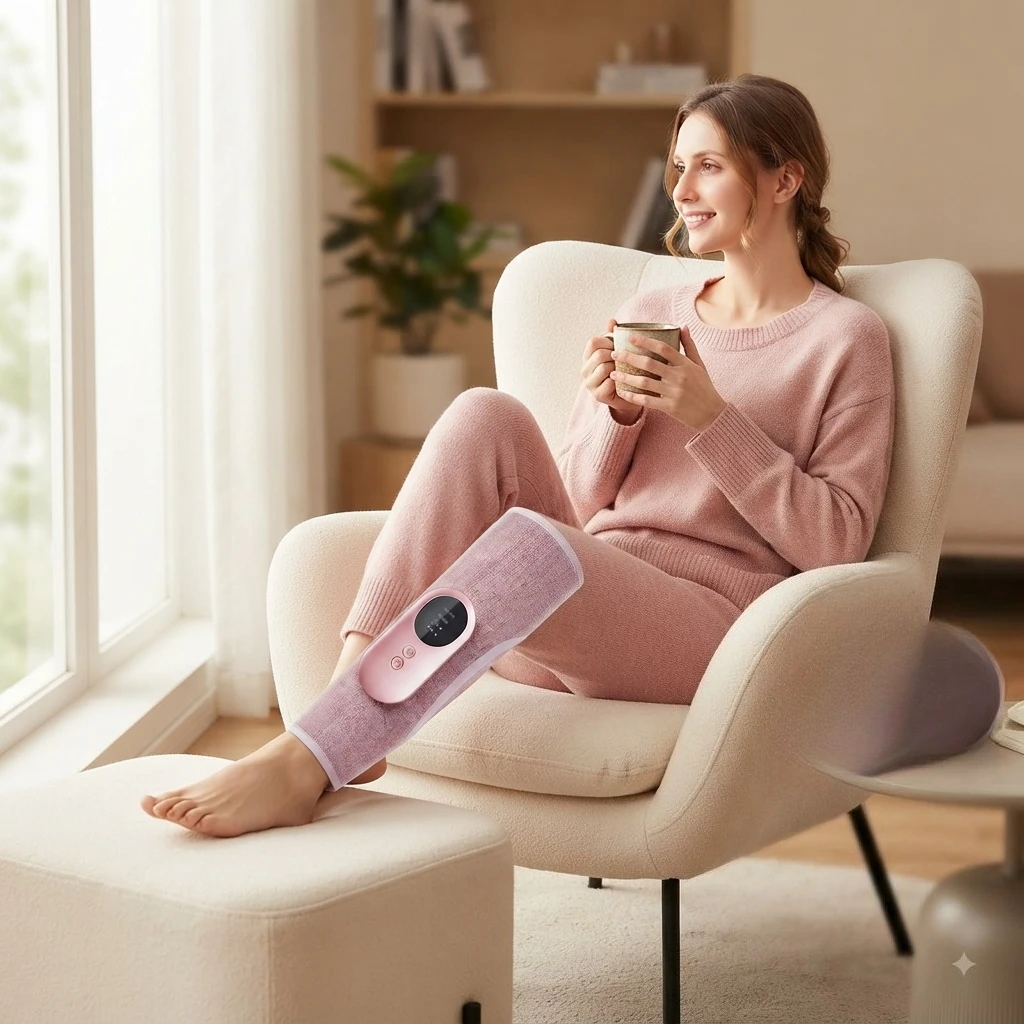 USB Electric Leg Massager Device Heating Pads Pain Relief Hot Compress Calf Arthritis Instrument Physiotherapy Leg Calf Massage