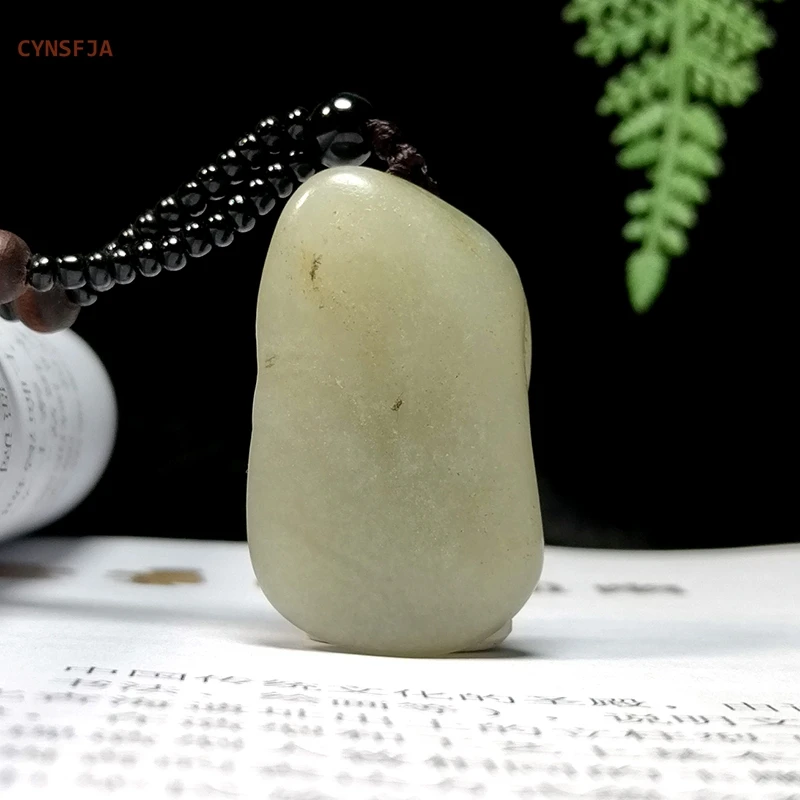 

CYNSFJA Real Rare Certified Natural Chinese Hetian Seed Jade Nephrite Unisex Lucky Amulets Jade Pendant High Quality Best Gifts