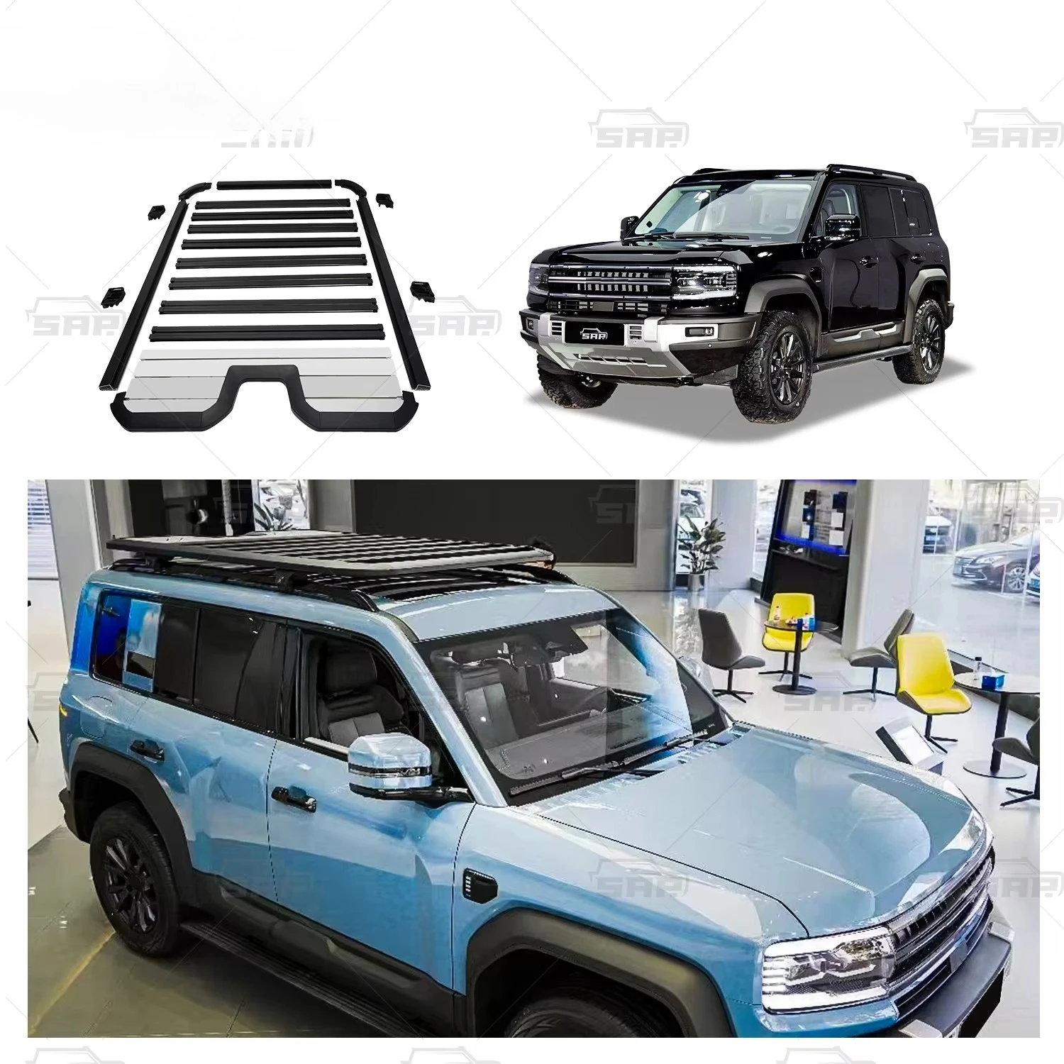 

Shamo Auto Parts New 4X4 Off Road Accessories Car Roof Luggage Racks Platform Car Roof Rack for Leopard 5 BYD