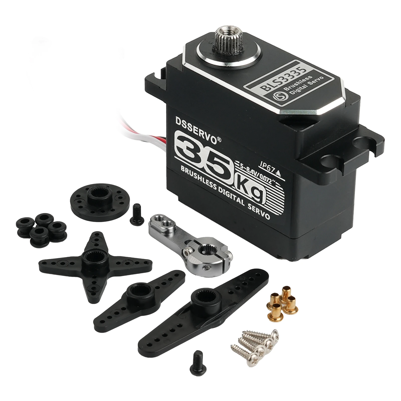 35KG BLS3335 All-metal Single Shaft Digital Steering Servo  8.4V 180°/270°/360° Steel Gear Brushless Motor Parts For Robot Cars