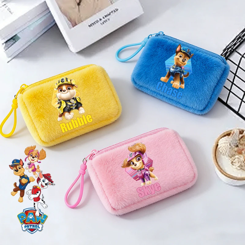 

Paws Patrol Kid Plushd Coin Purse Cute Anime Party Game Gift Boy Girl Portable Portable Wallet Key Bankcard Zipper Pure Mini Bag