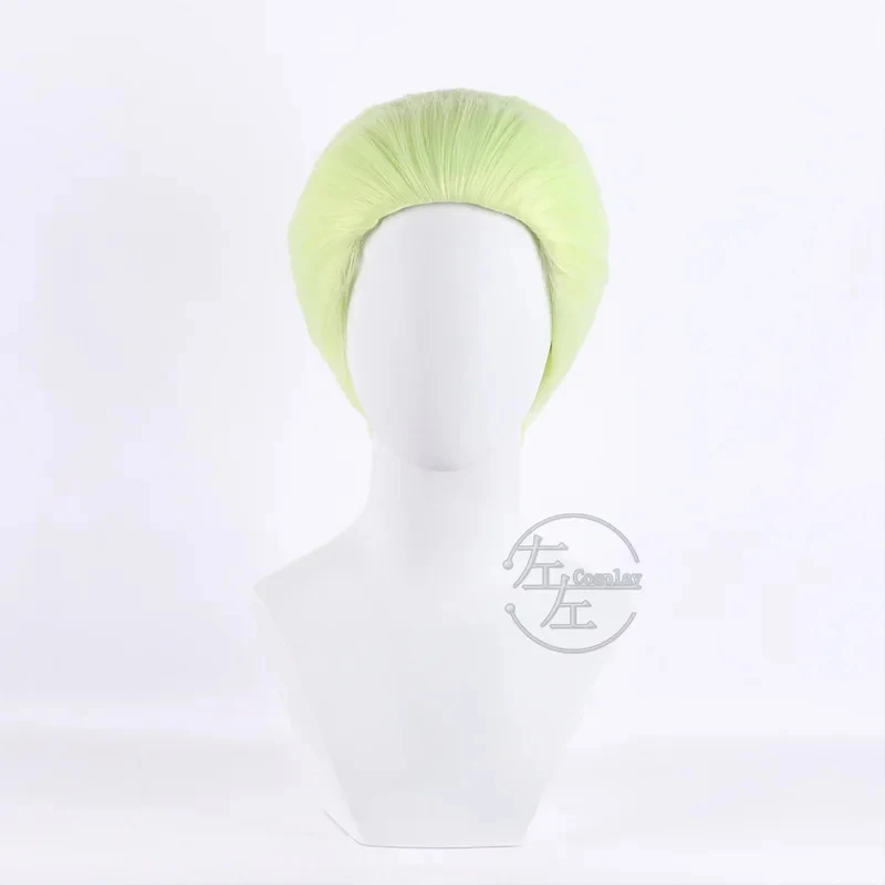 ▶❤Valorant Gekko Cosplay Wig Short Green Heat Resistant Synthetic Hair Halloween Role Play Wigs with Wig Cap❤◀ view 6