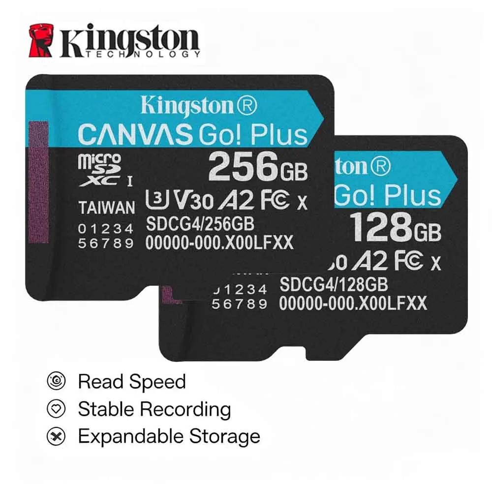 Kingston Speicherkarte Hochgeschwindigkeits-Speicherkarte U3 A2 V30 bis zu 200M/s TF/SD-Karte für Spielkonsolen, Drohnen, Fotografie und kompatibel.