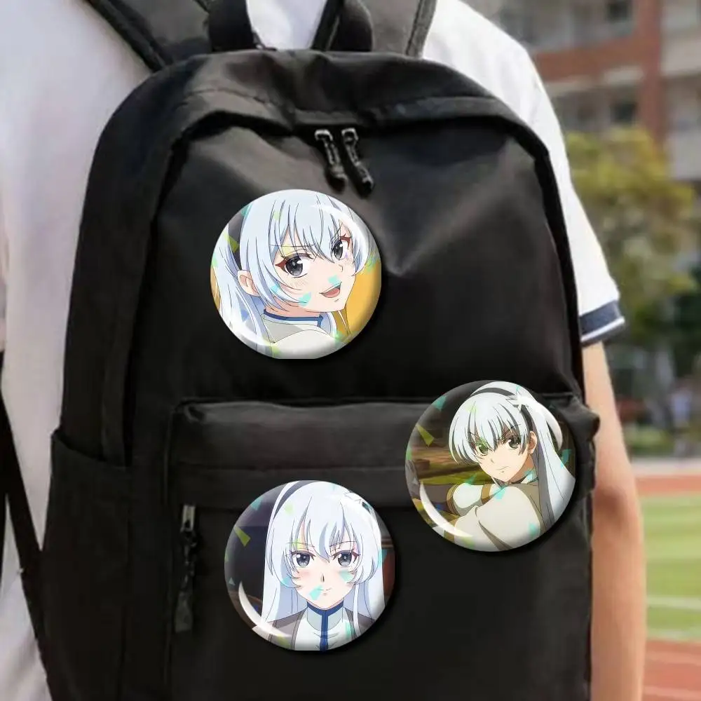 Annerose Krasia Anime Hojo Mahou Customizable Round Brooch Pins, Personalized Badges With Broken Glass Design Fashion Accessory