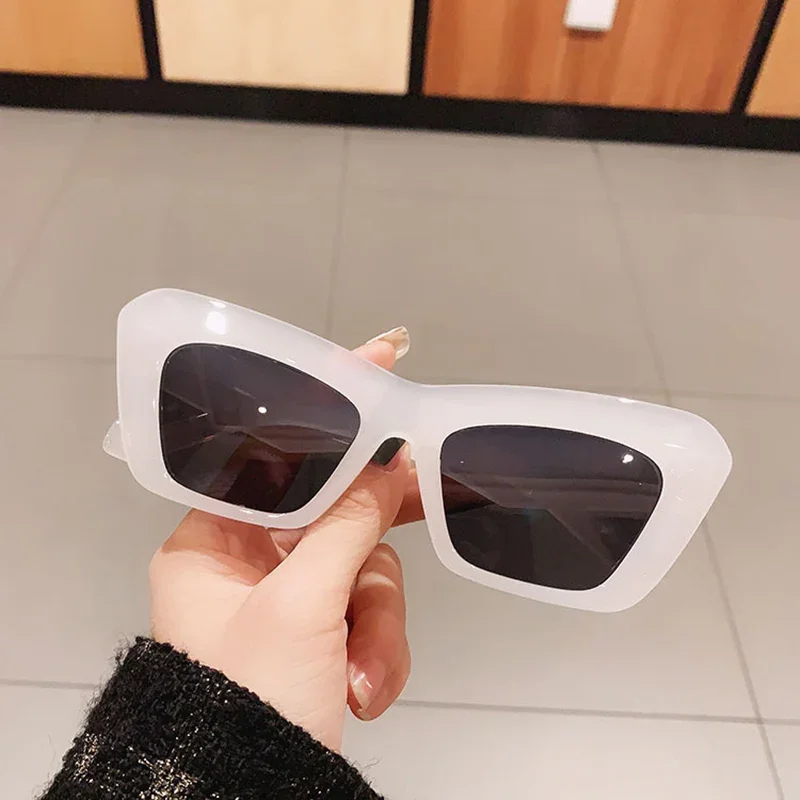 

Fashion Cat Eye Sunglasses Women Vintage Jelly Color Eyewear Brand Designer Men Trending Shades UV400 Blue Sun Glasses