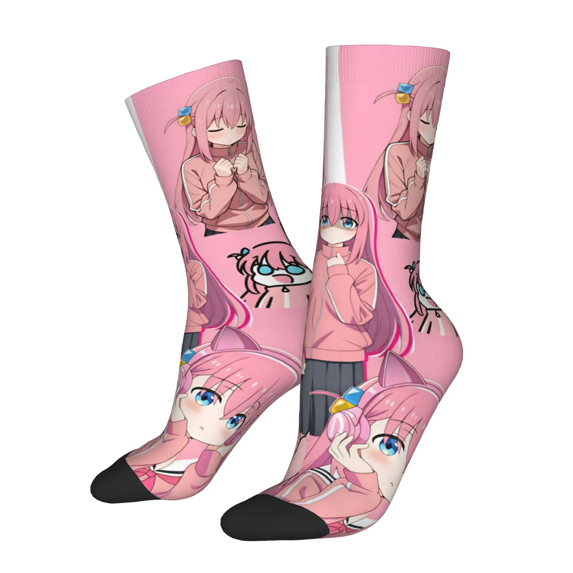 B-Bocchi The R-Rock Manga Dress Socks Men Women Warm Fashion Novelty Anime Crew Socks