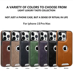 Fashion Leather Anti-Fall Phone Case For iPhone 13 14 15 16Pro Max Plus Luxury Magnetic Phone Shell For Apple 13 14 15 16 Promax