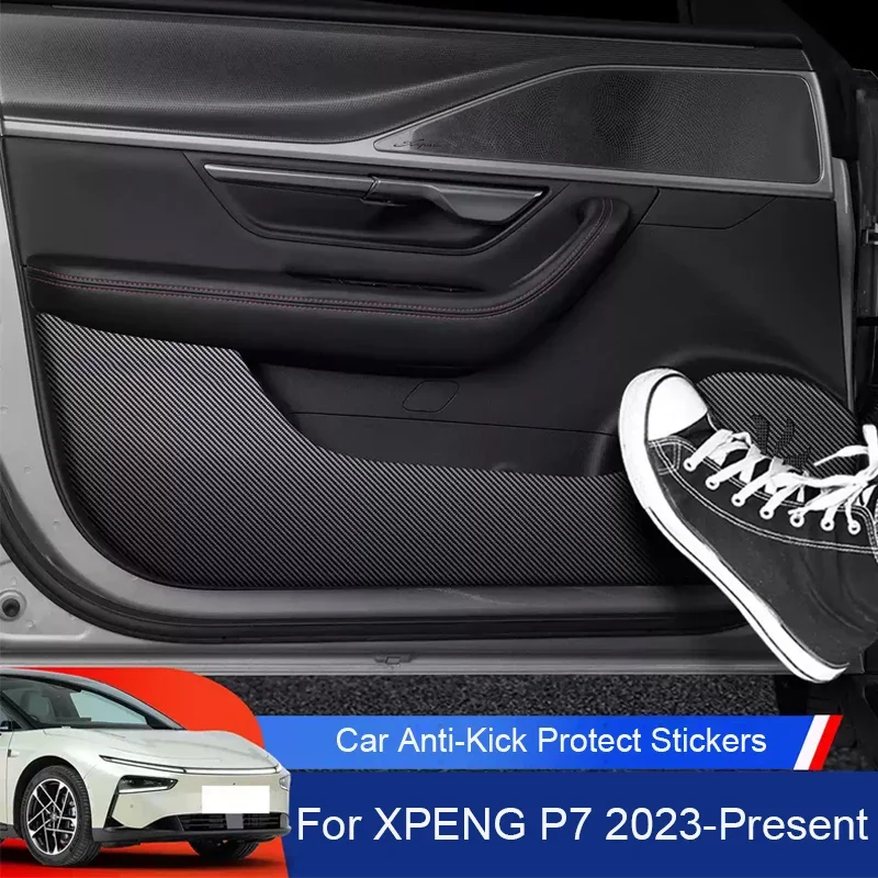 

Для XPENG P7 2023-настоящее время, автомобильная стойка B, дверная защита от ударов, защитная накладка для багажника, устойчивый к грязи, царапинам, внутренний аксессуар