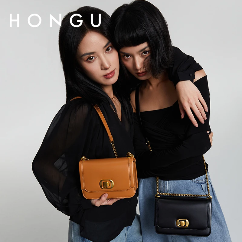 

HONGU Luxury Underarm Bag 2025 New Black Stick Bag Classic Women's Bag Casual Cross Button Commuter Birthday Gift H51500294M
