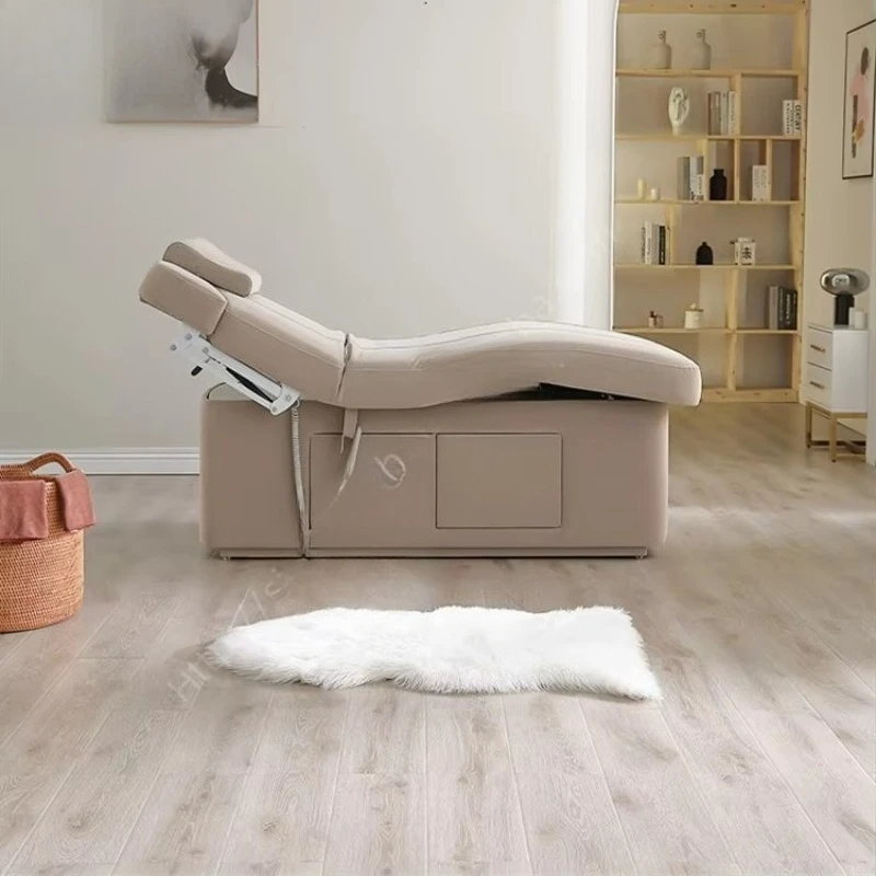 Luxury Modern Facial Spa Bed Beauty Salon Bed Massage Treatment Adjustable Table With Storage
