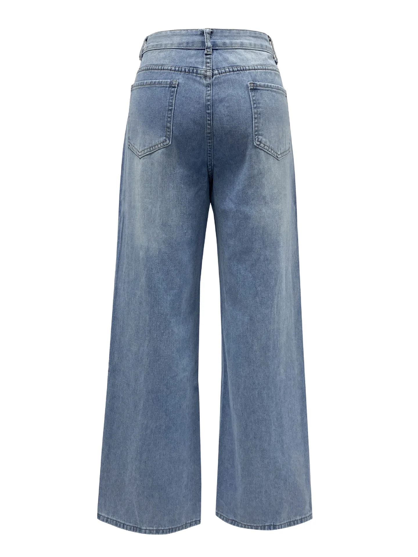 Jeans larghi dritti Vintage per donna pantaloni a vita alta a gamba larga Casual comodi in Denim pantaloni femminili Y2K Streewear 2024