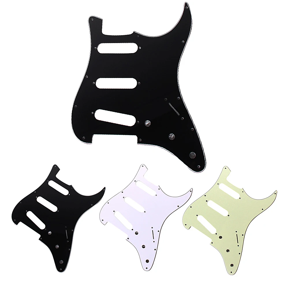 3Ply SSS 11-Hole Electric Guitar Pickguard Anti-scratch PVC Electric Guitars Panel Luthier Tools Musical Instrument Accessories