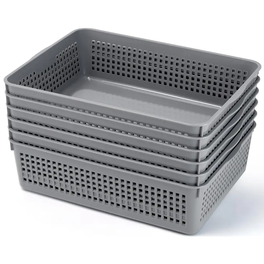 

6 Pack Turn in Trays Classroom,Plastic Paper Trays for Classroom,Organization and Storage Paper Tray,Desktop File Organizer B