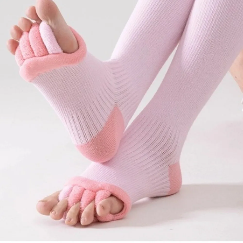

Ins Yoga Five- Socks Cotton Sweat Absorbent Thumb Correcting Socks Comfortable Breathable Long Tube Socks Men Women