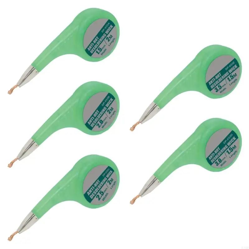 

F26C Soldering Wick Repair Tool 1.5mm/2mm/2.5mm/3mm/3.5mm for Efficient Desoldering & PCB Repair with Heat Resistant Designs