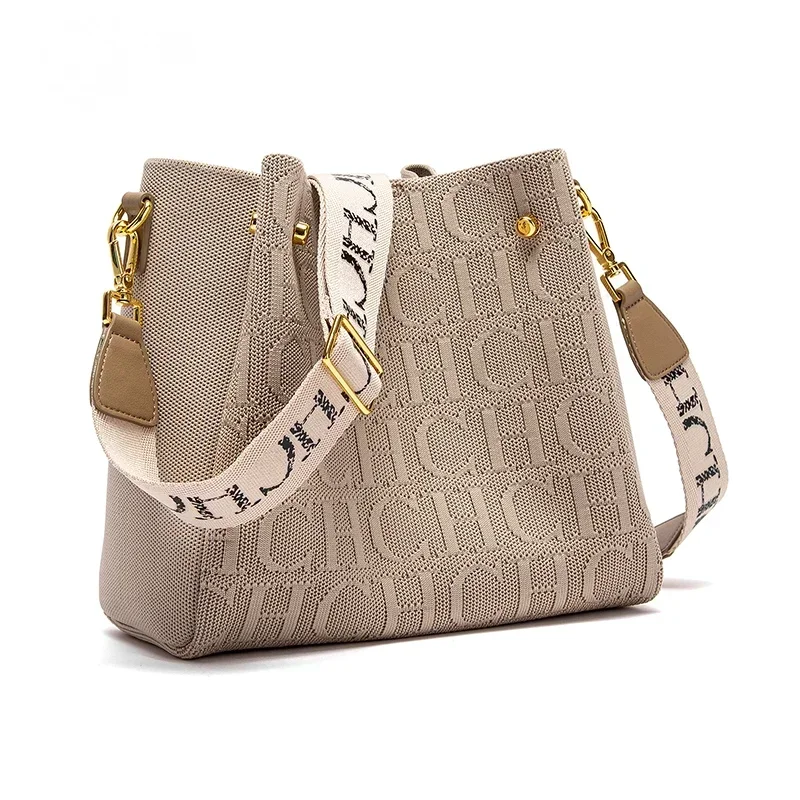 CH Otoño Invierno bolso cruzado clásico marca temperamento moda Casual gran capacidad bolso de hombro de mujer
