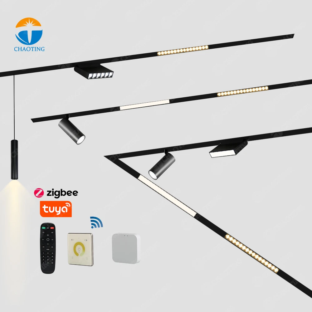 Commercial 4 Wire Track Light Magnet System Linear Pendant Spot Lights Safety Voltage 48V luce a binario magnetico