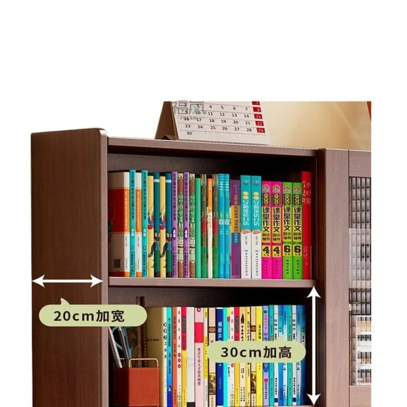 

Corner solid wood desk bookcase bookshelf integrated small apartment corner student study table household computer