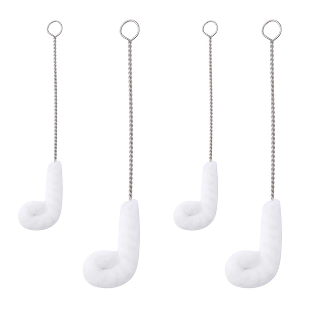 

4pcs Cleaning Brush Set 304 Stainless Bristles Bendable Suitable for Wine Goblets Cups Bottles Containers Household